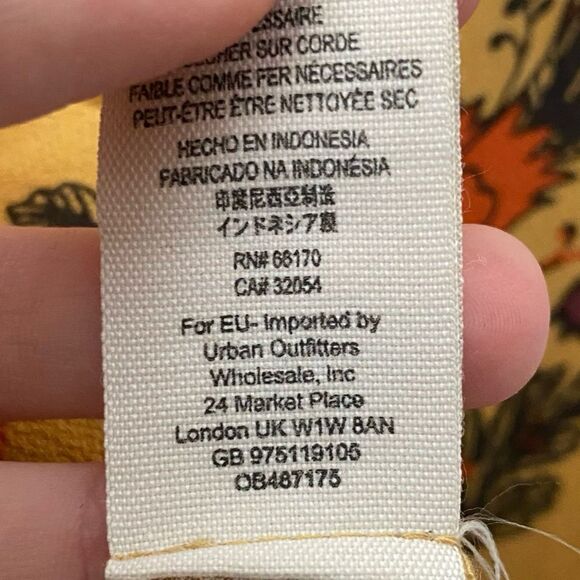 Free People | Marigold Yellow Floral Bell Sleeve Tunic Size Small - Picture 14 of 14